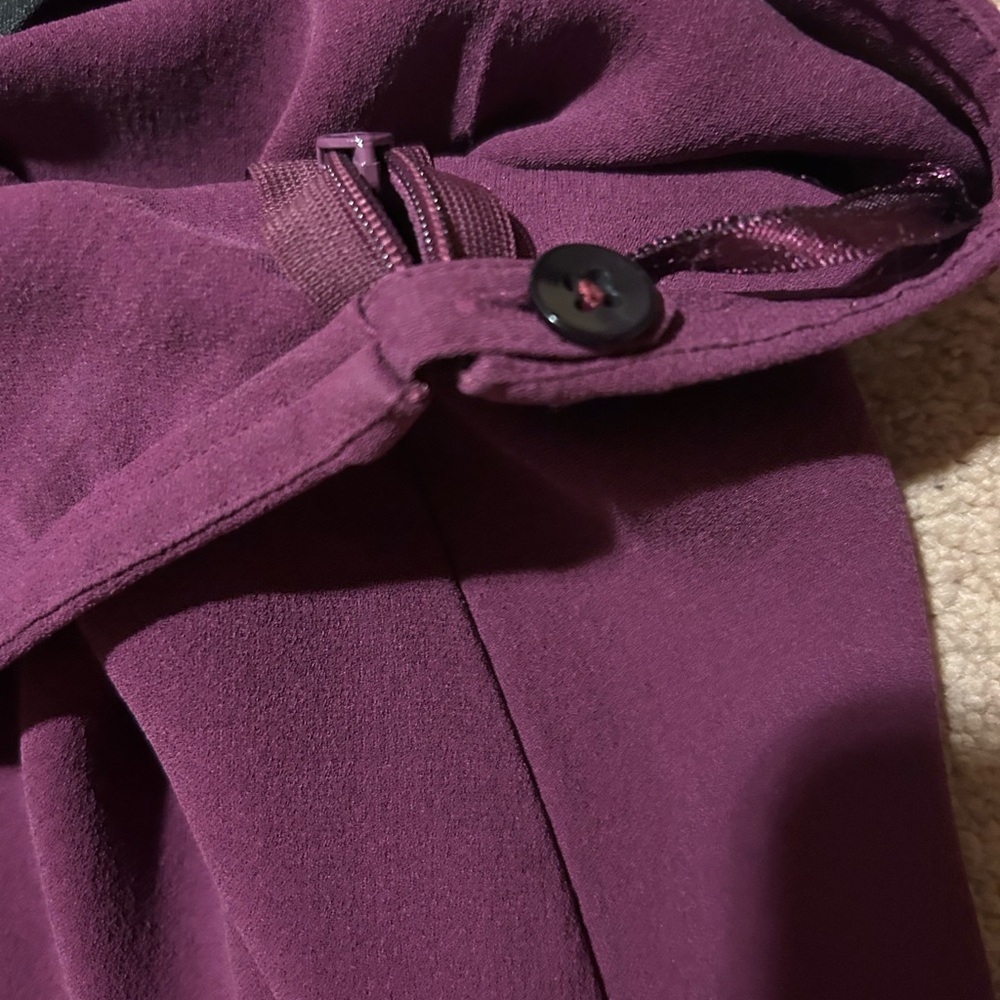 Eileen Fisher Purple Midi Asymmetrical A-Line Skirt - Picture 4 of 7